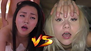 Japanese Fuck Toy VS Czech Cum Dumpster - Who would you like to creampie? - Featuring Rae Lil Black & Marilyn Sugar